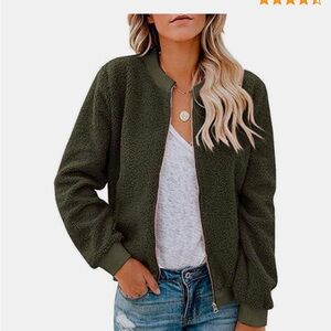 Green bomber jacket teddy bear green